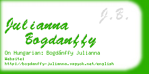 julianna bogdanffy business card